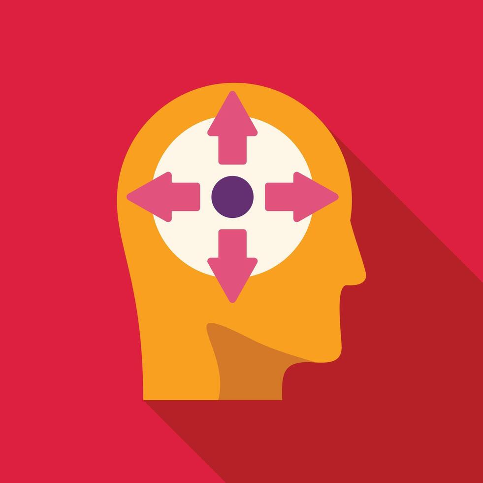 Man thinking about different directions choosing right strategy icon vector