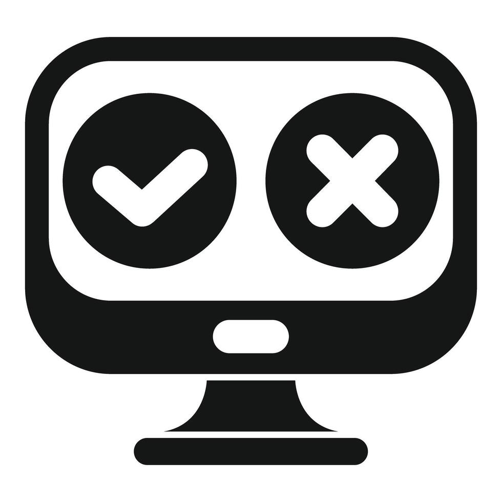 Online survey being filled out on a desktop computer screen vector