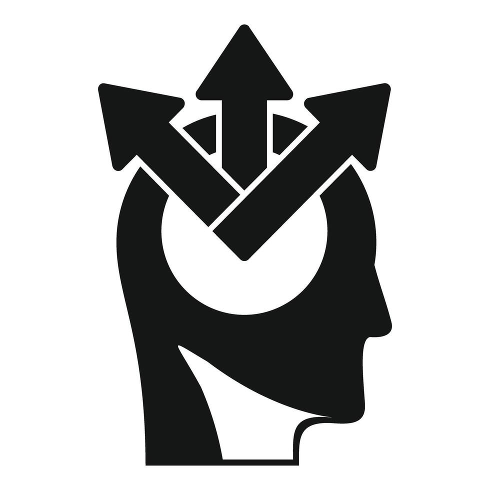 Businessman making decision choosing right direction icon vector