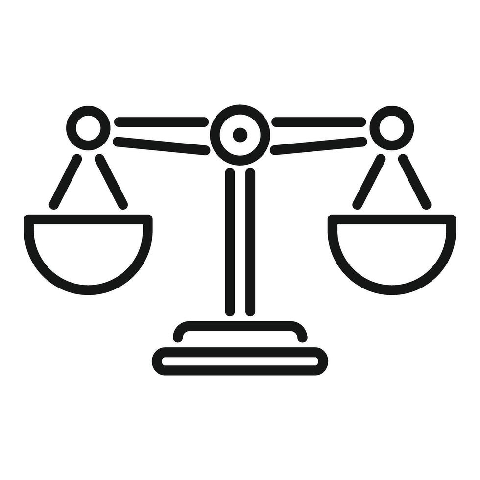 Scales of justice balancing for law and order symbol vector