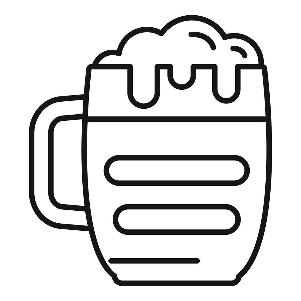 Beer glass overflowing with frothy head icon vector