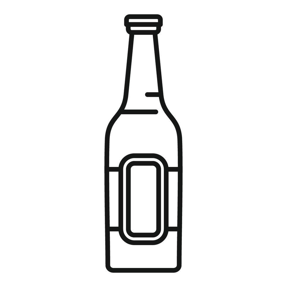 Bottle with blank label for your brand beer or other drink design project vector