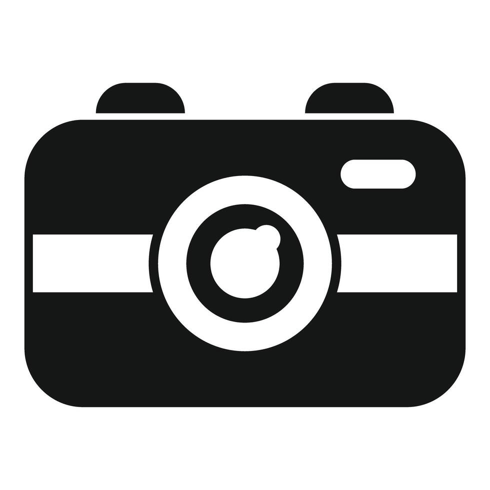 Digital camera capturing memories photography icon simple style vector