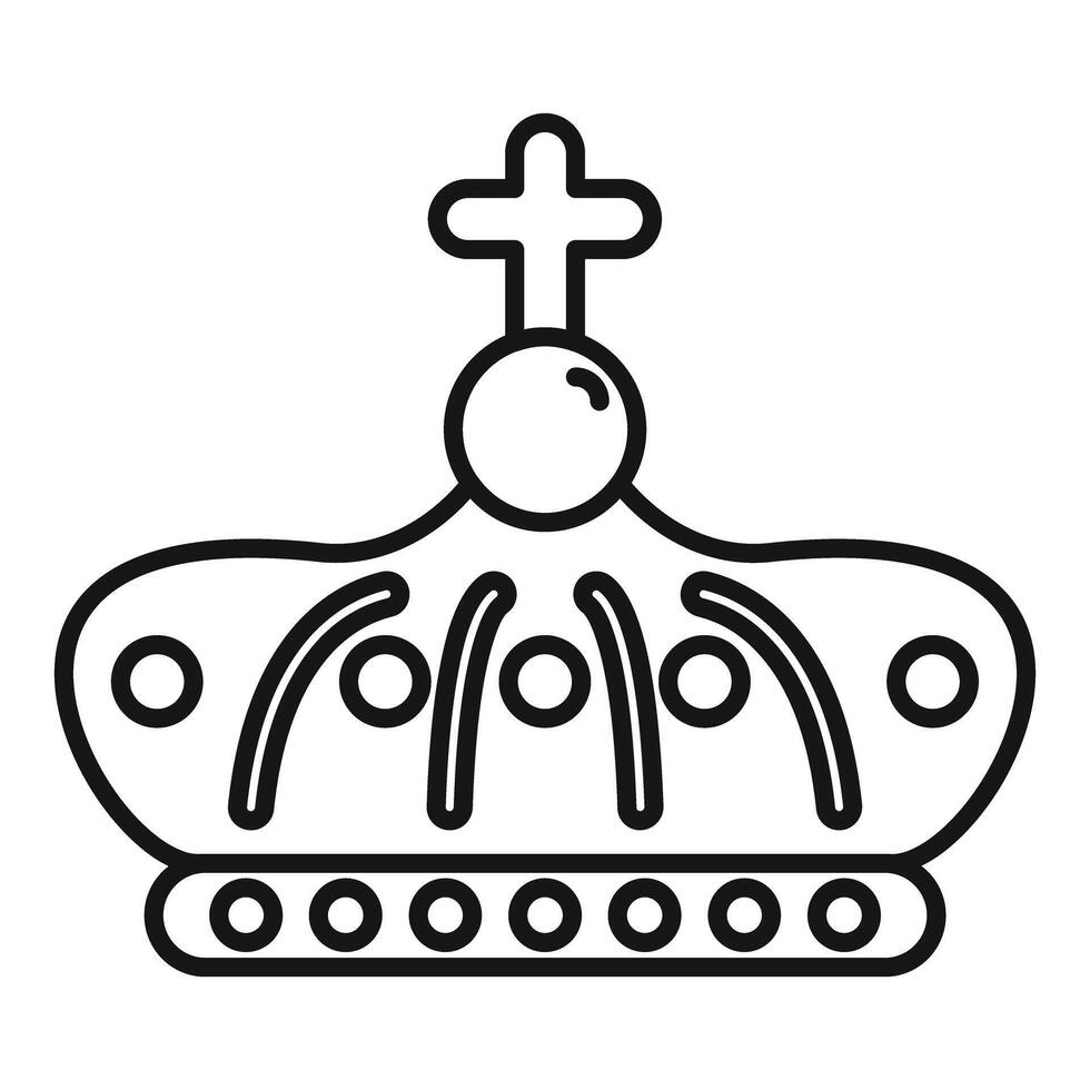 Royal crown with cross representing kingdom and monarchy vector