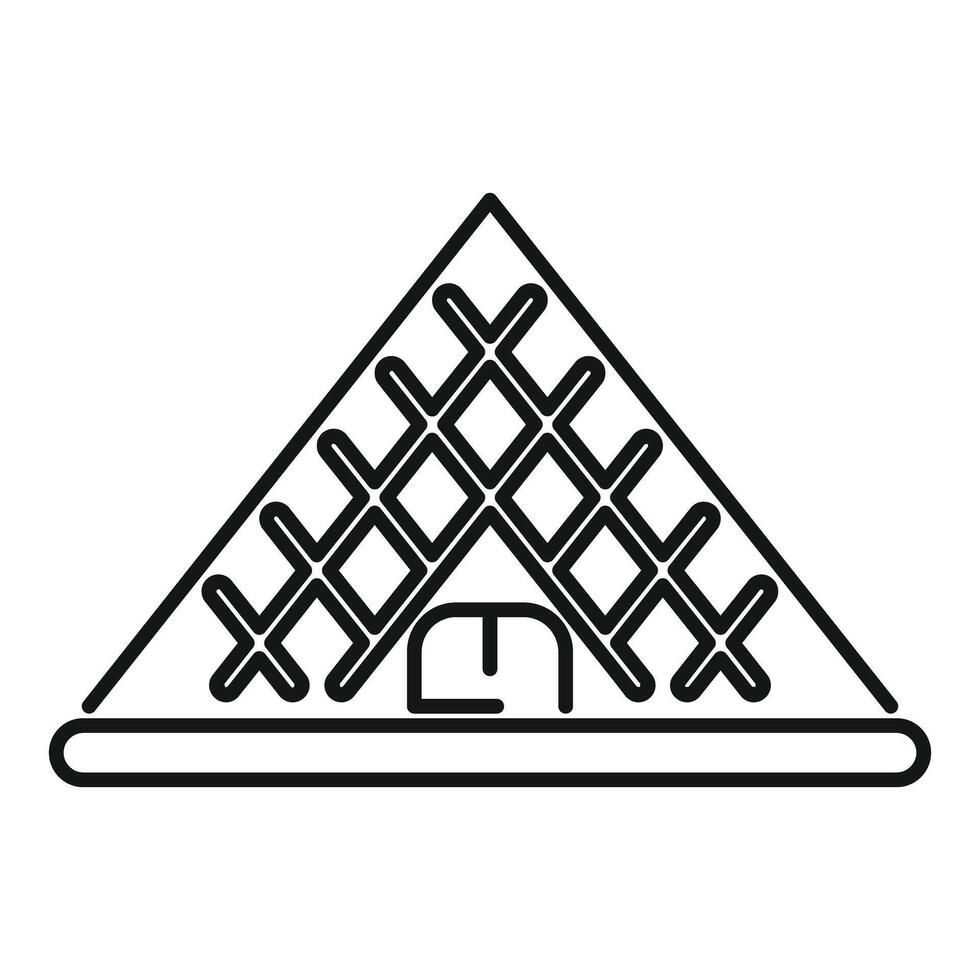Louvre museum building facade modern architecture illustration vector