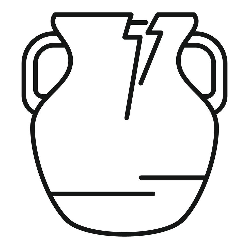 Broken ancient clay vase from greece vector