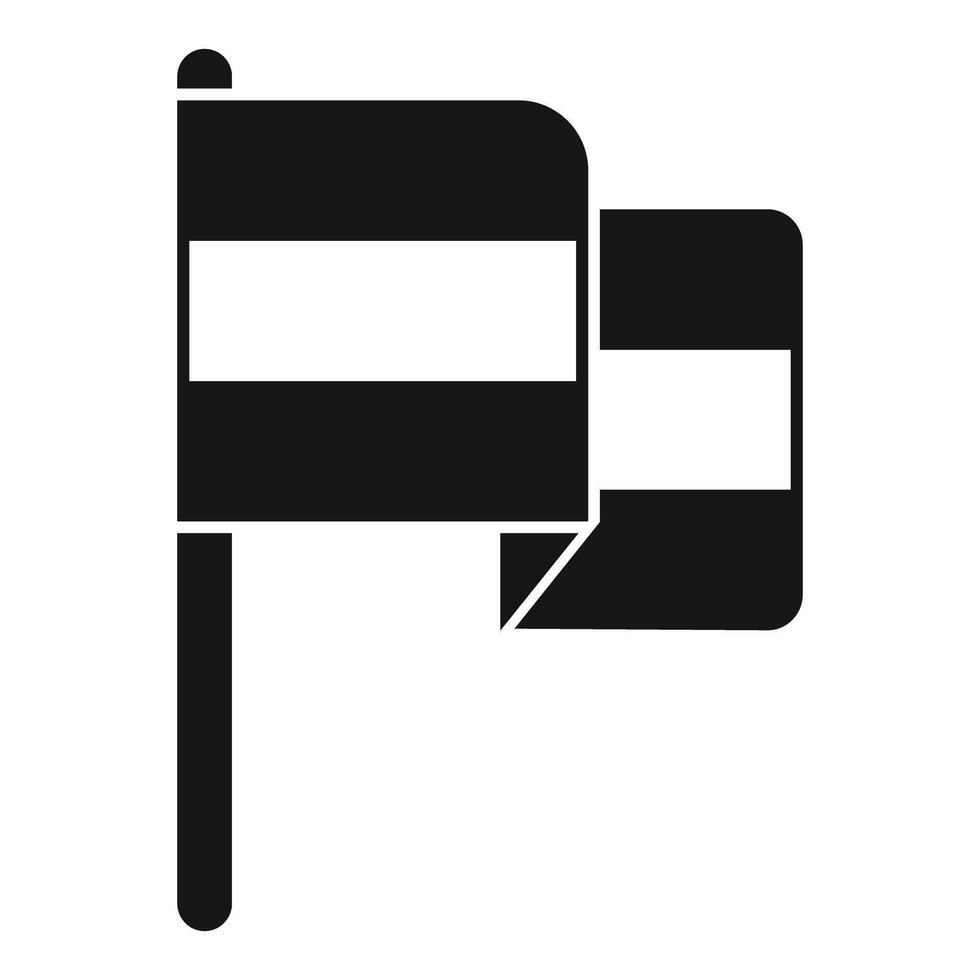 Black and white flag waving in the wind vector