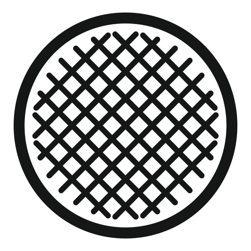Round barbecue grill grating icon simple style vector