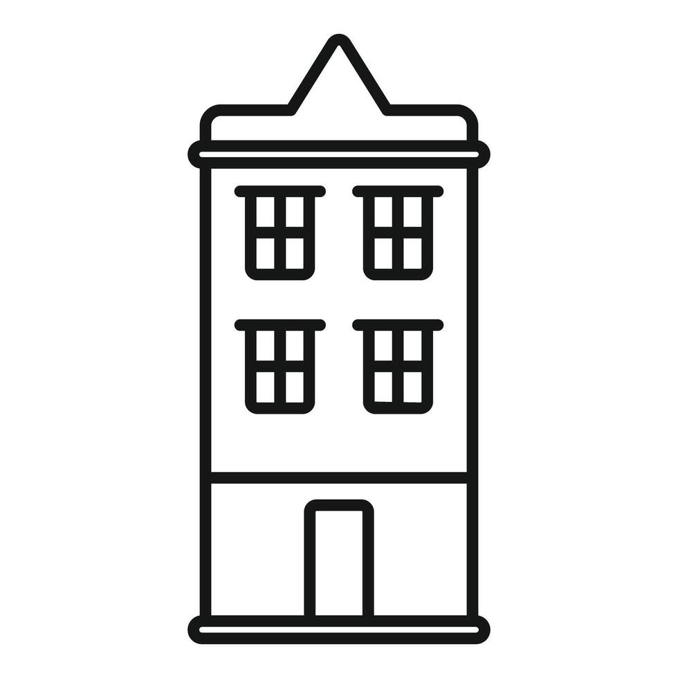 Simple illustration of a house with an attic vector
