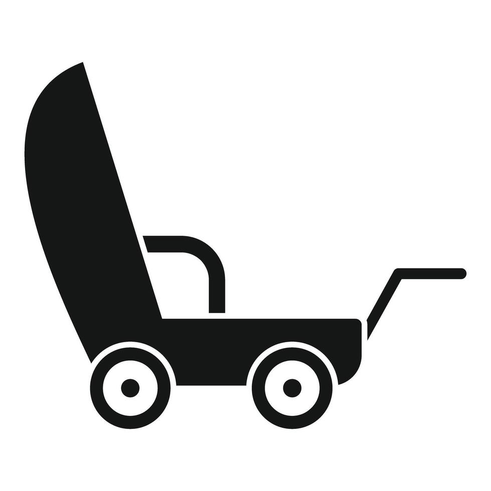 Baby carriage icon representing childhood and parenthood vector