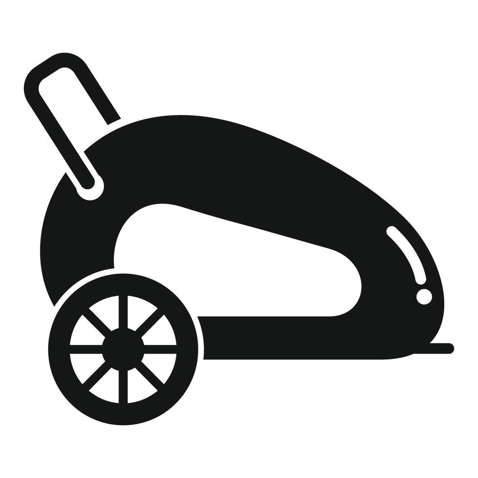 Future one wheel electric scooter icon glyph style vector