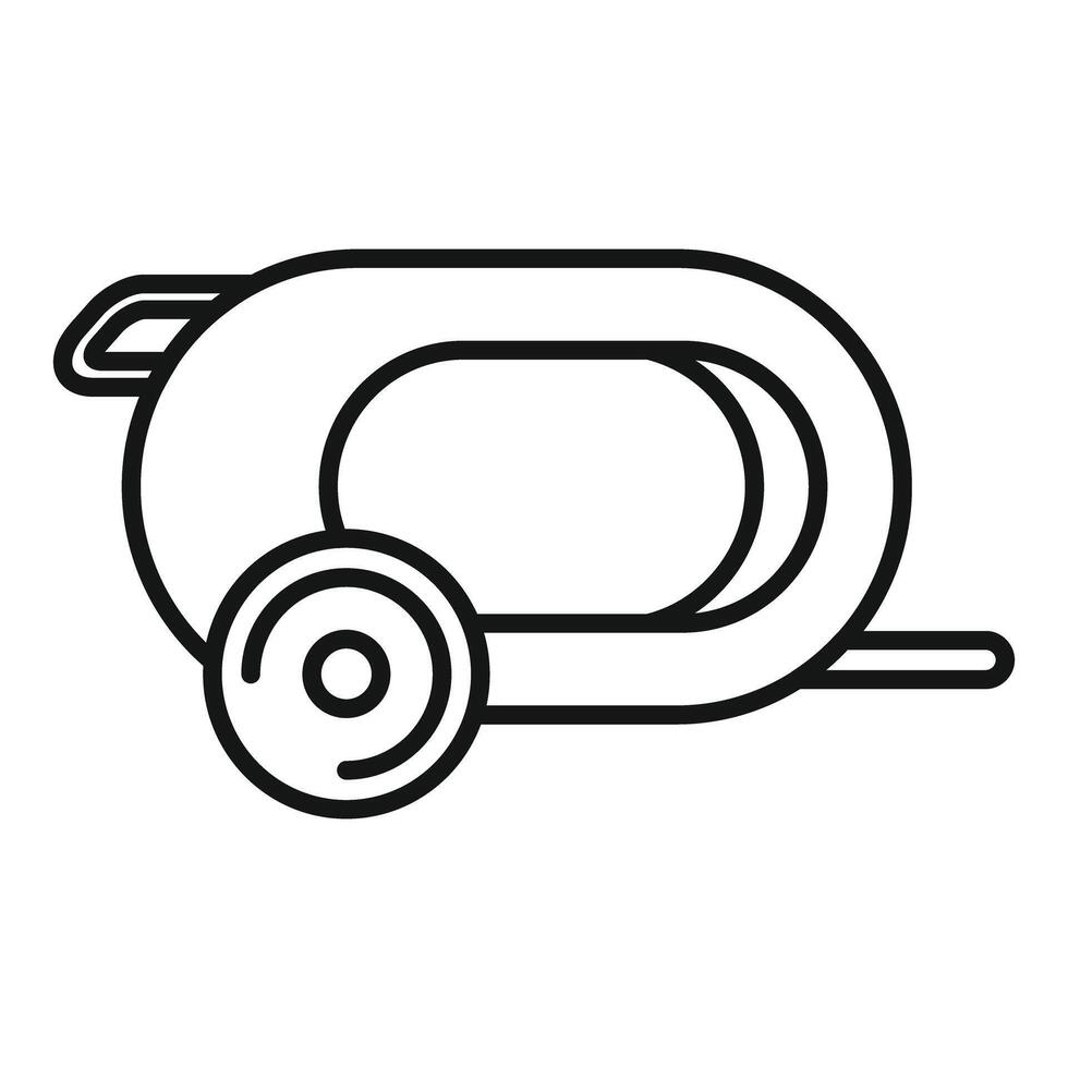 Circus cannon shooting icon showing a performance using a big gun vector