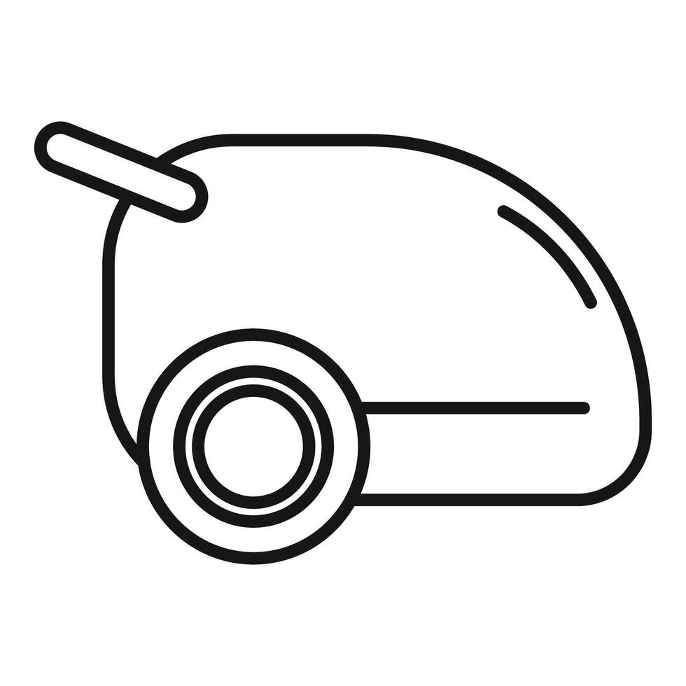 Smart car parking assisting system icon outline vector