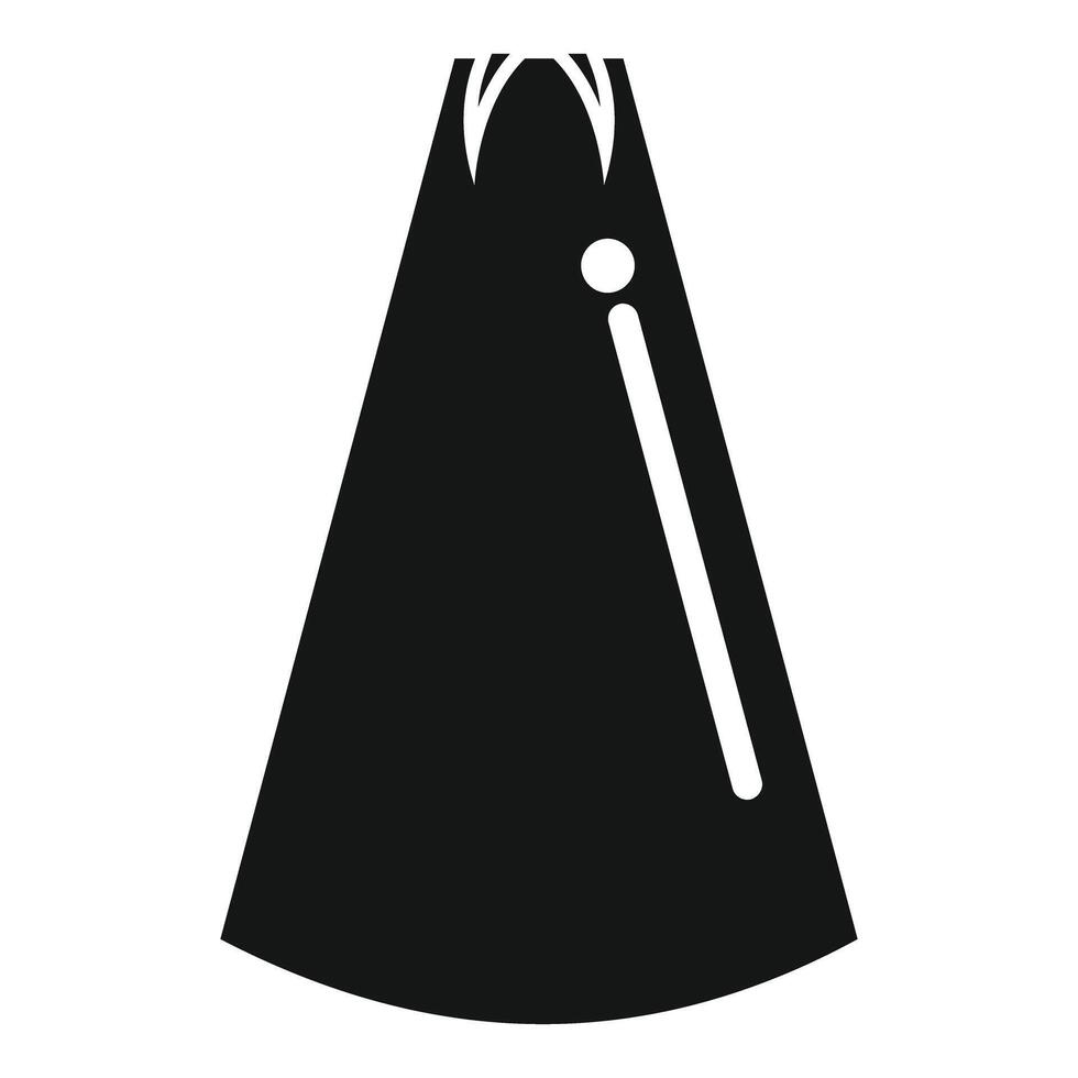 Blacksmith apron protecting from hot metal icon, simple style vector