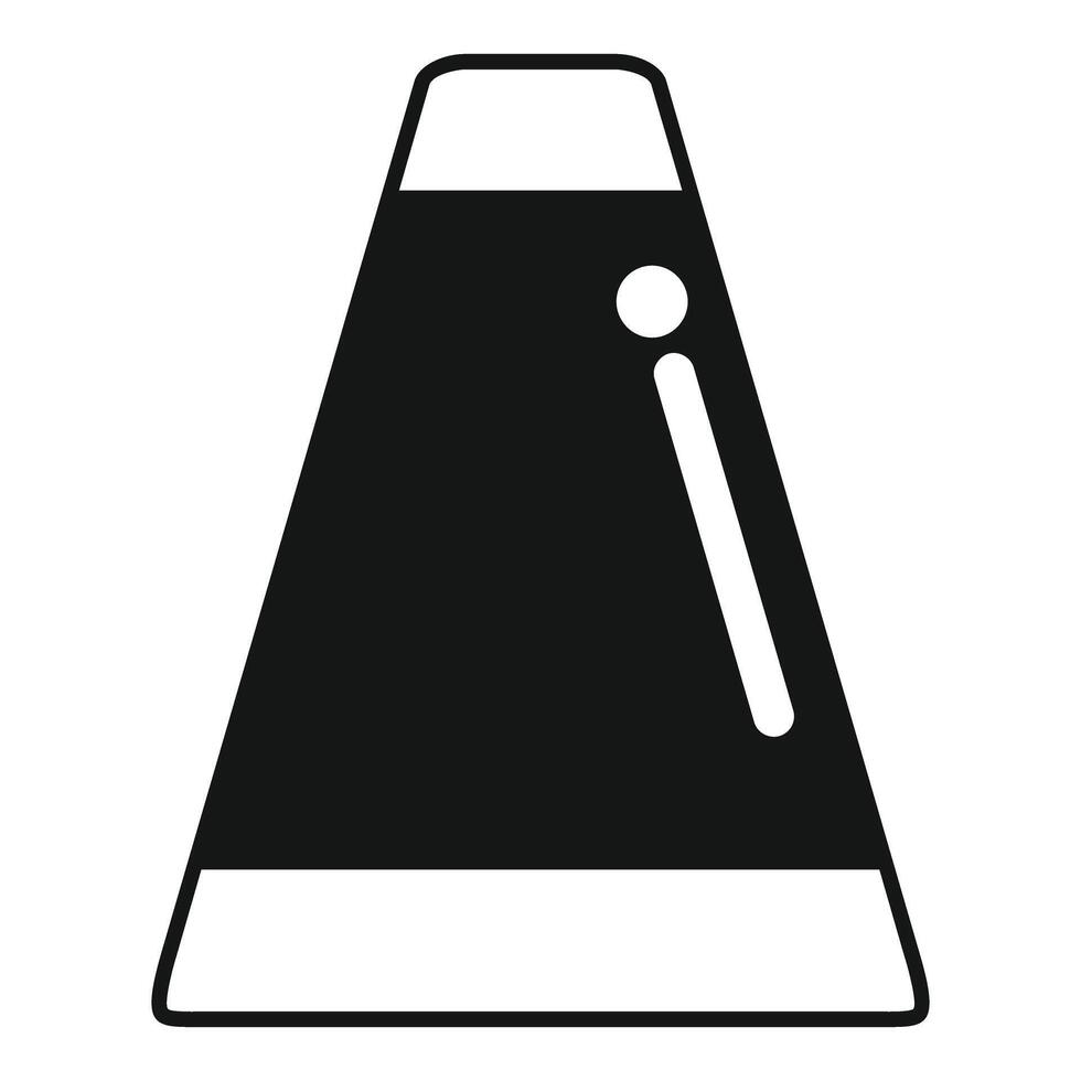 Black and white illustration of a traffic cone vector