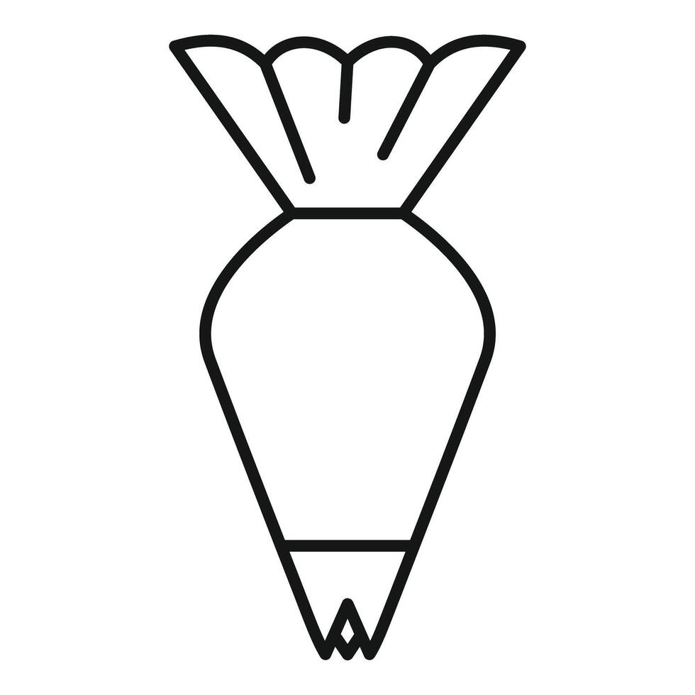 Pastry bag for cream decorating cakes and cookies icon vector