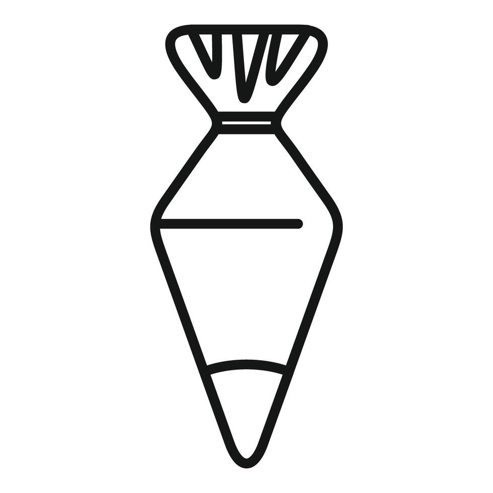 Pastry bag for cream decorating cakes and cookies icon vector