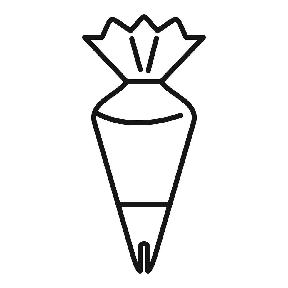 Pastry bag for decorating cakes and desserts icon vector