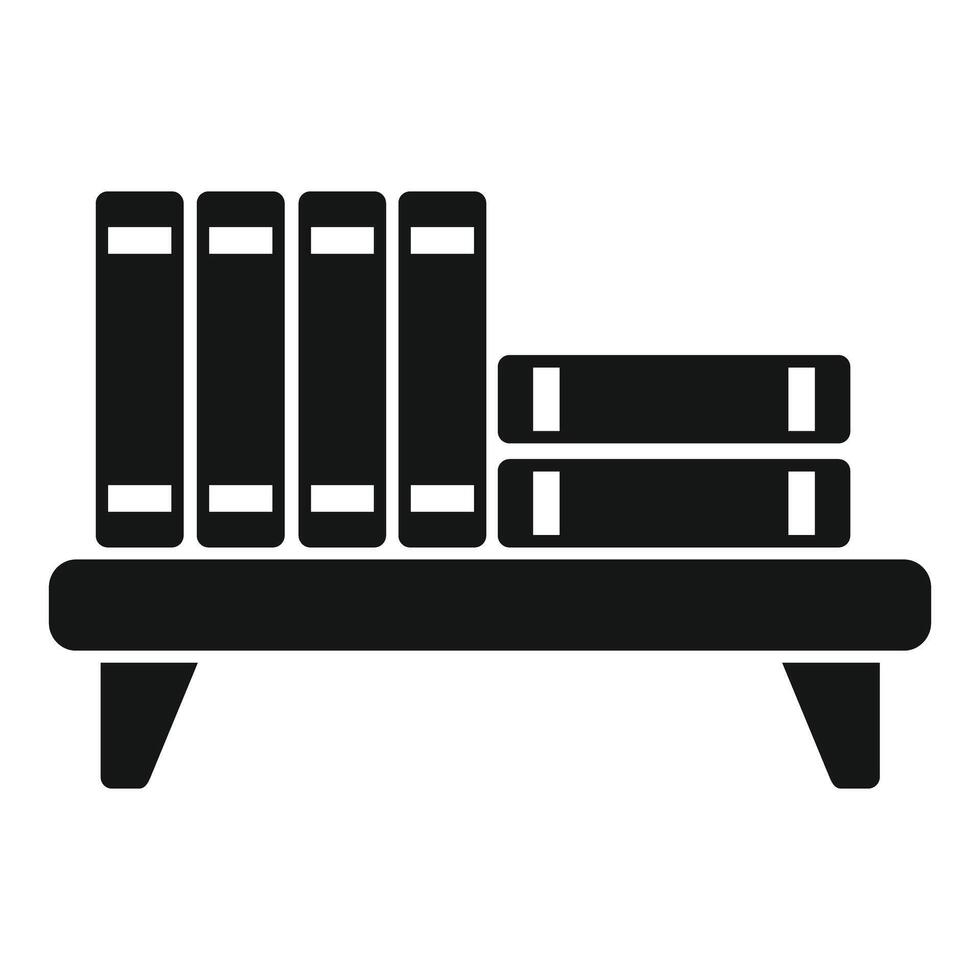 Bookshelf holding organized books for studying and reading vector