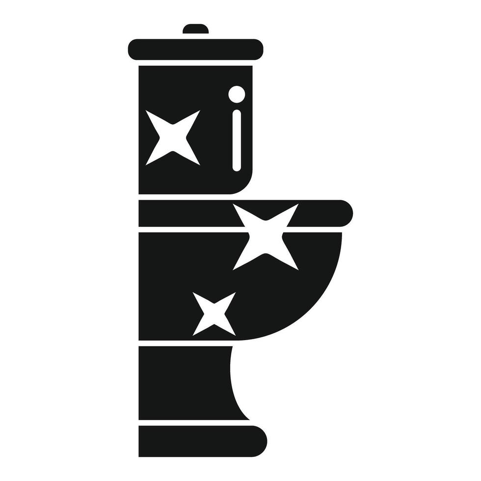 Clean toilet bowl shining with sparkling stars icon vector