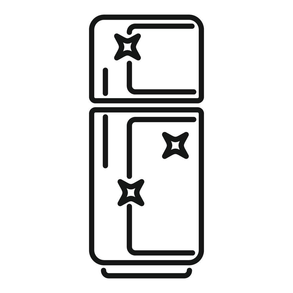 Clean refrigerator icon representing cleaning and hygiene vector