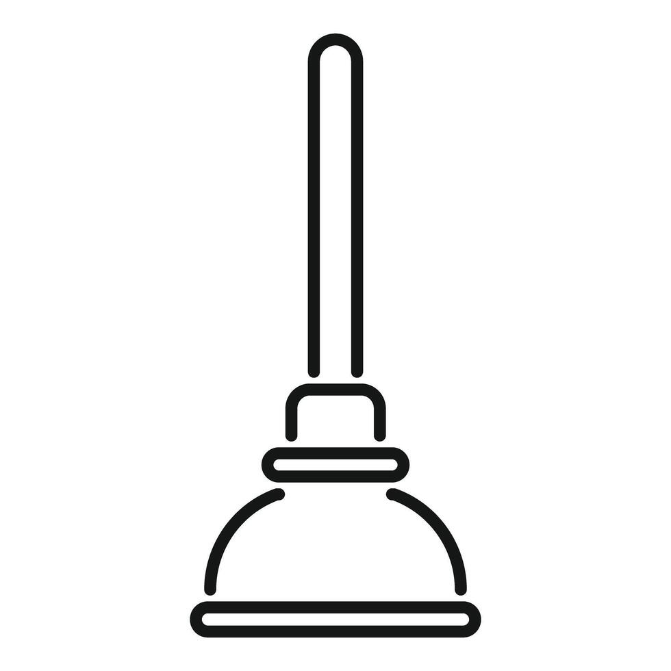 Simple toilet plunger icon showing plumbing work vector