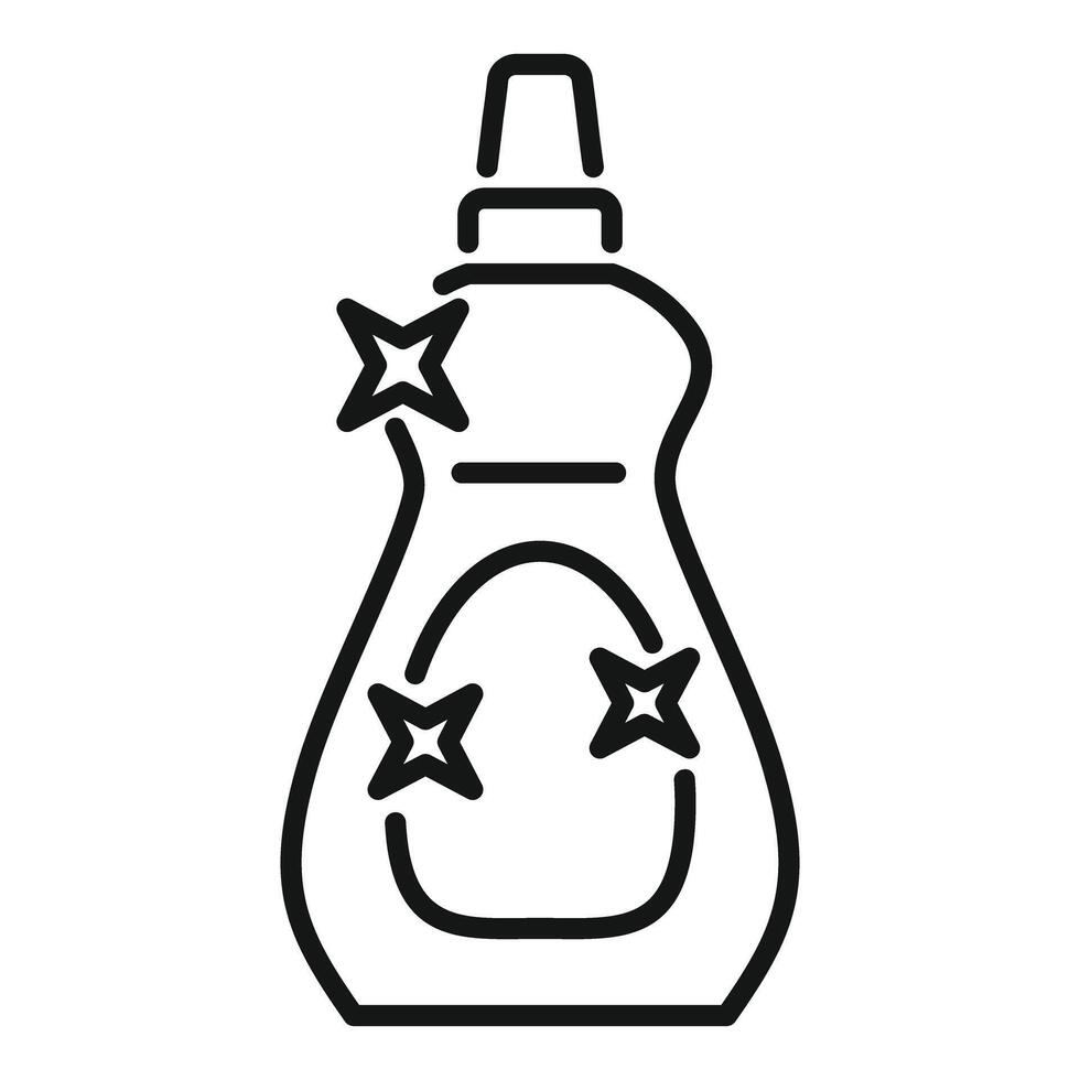 Cleaning product bottle shining with stars for a spotless clean vector