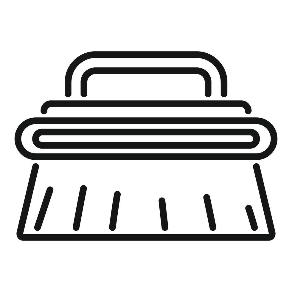 Cleaning brush icon representing washing and scrubbing vector