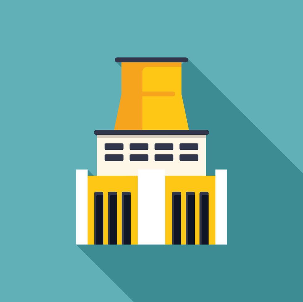 Nuclear power plant building providing electricity vector