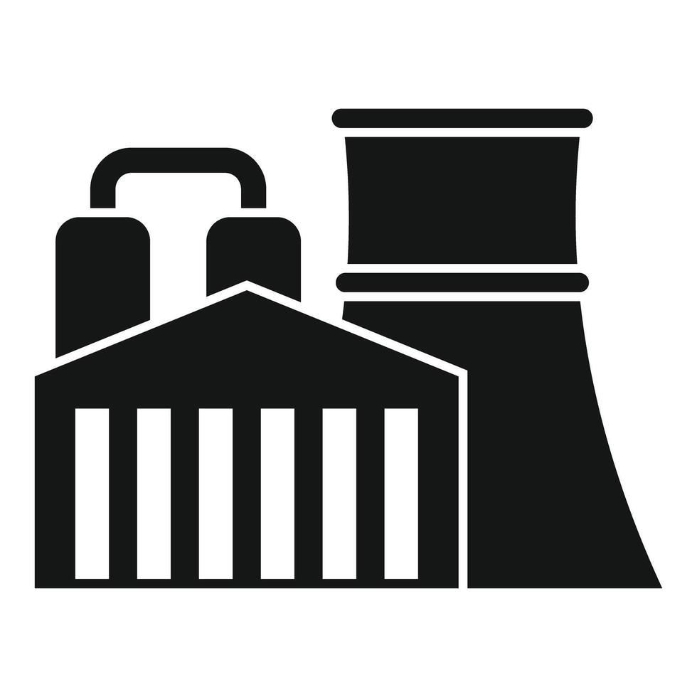 Nuclear power plant generating electricity using atomic energy vector