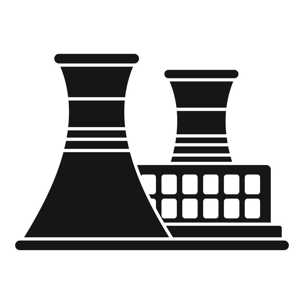 Nuclear power plant generating electricity from atomic energy vector