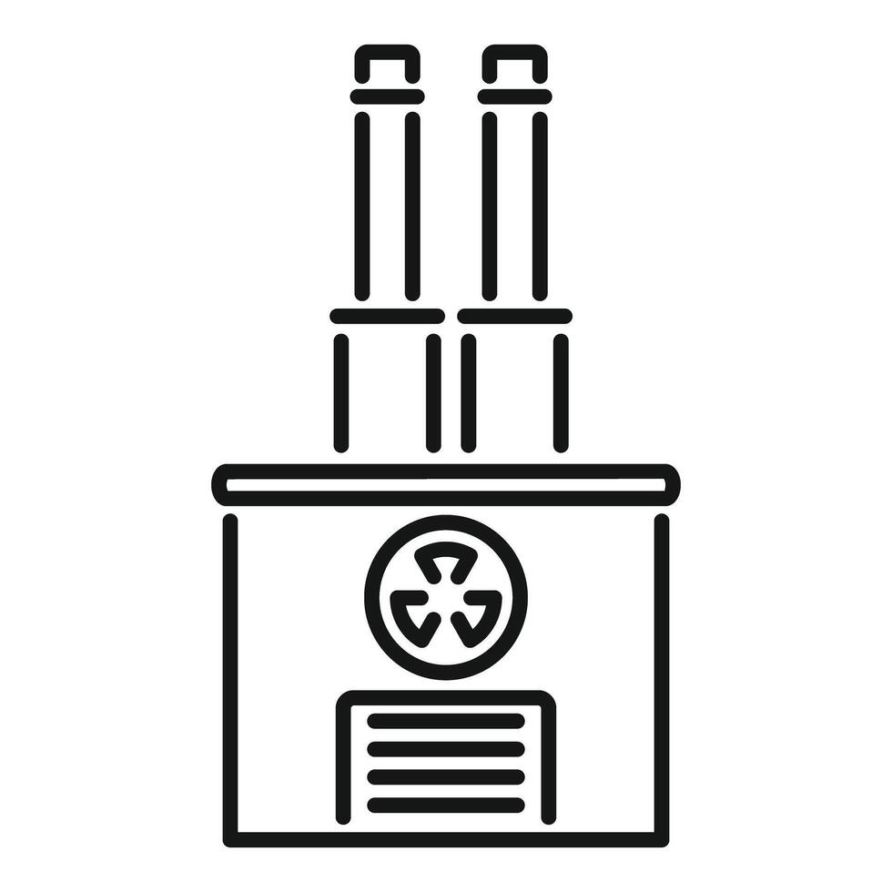 Nuclear power plant generating electricity using atomic energy vector