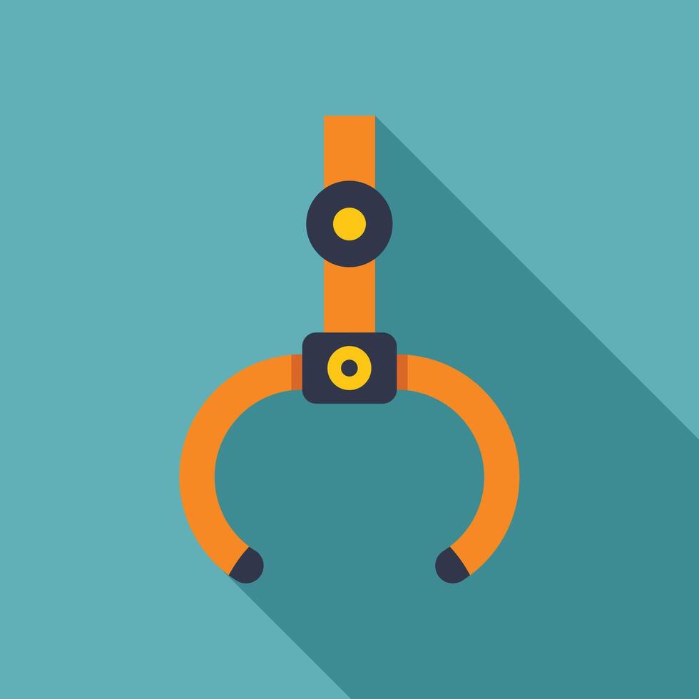 Industrial robotic arm manipulator picking up object vector