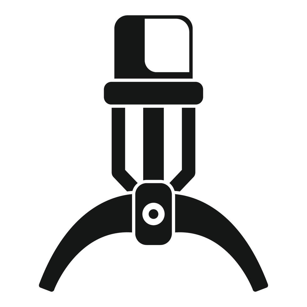Futuristic robot arm holding object using artificial intelligence vector