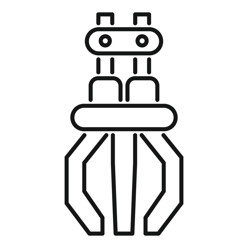 Industrial robot manipulator arm picking up object vector