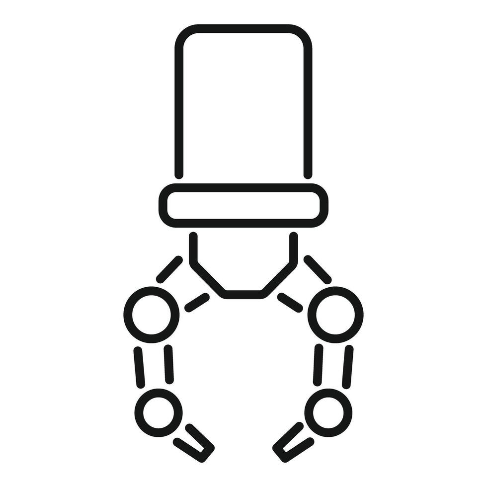 Robotic arm manipulator gripping using artificial intelligence technology vector