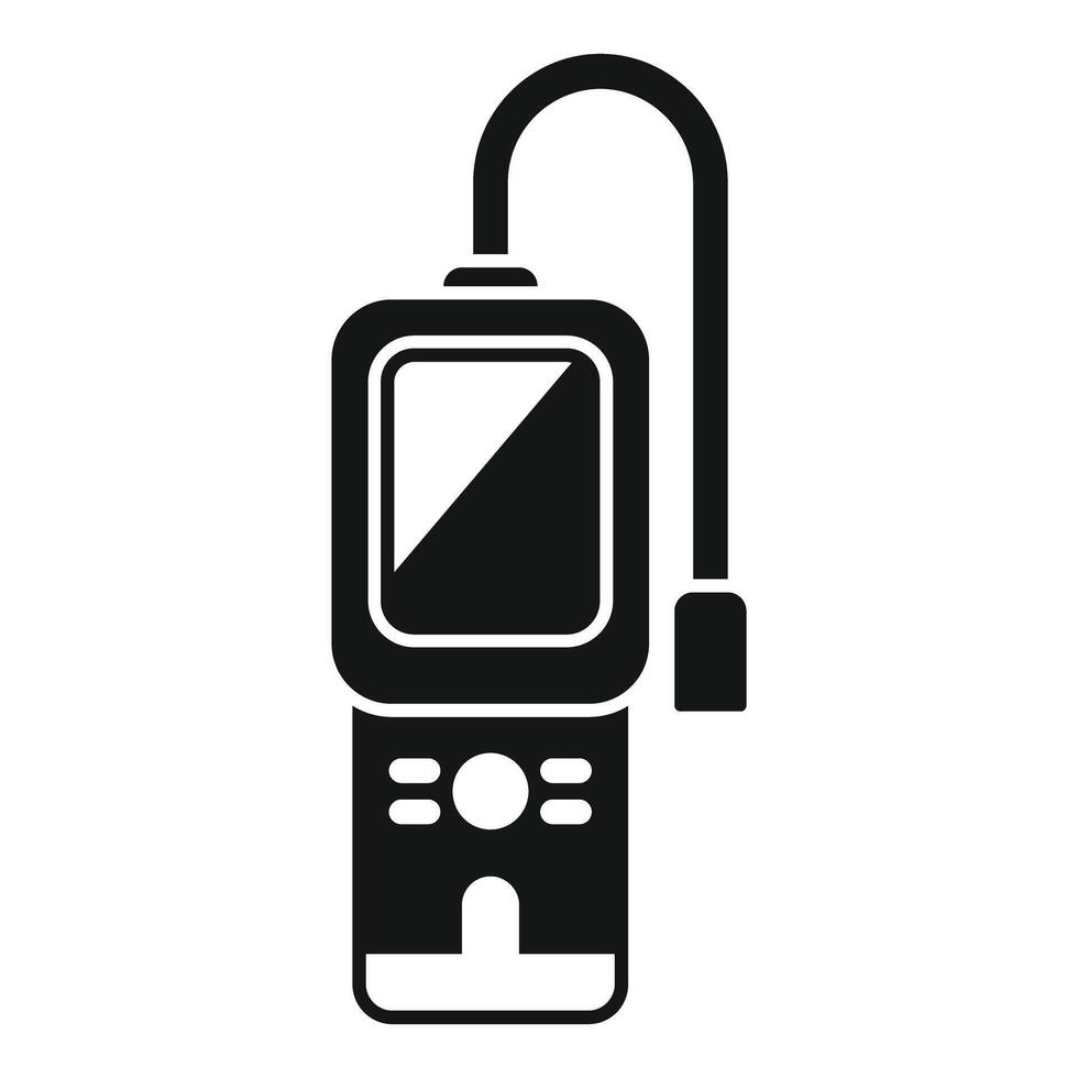 Electronic device measuring gas leaks with digital display and sensor vector