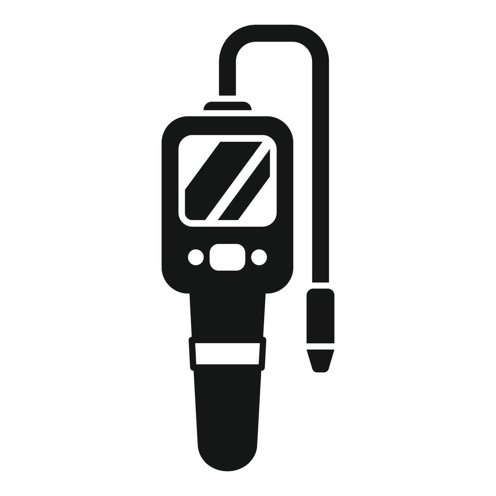 Digital gas analyzer is showing the methane level vector