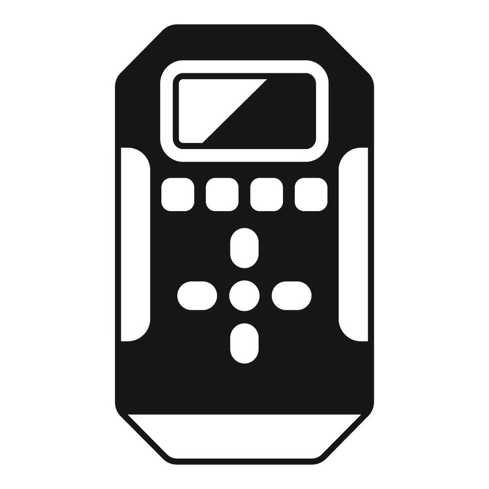 Control panel with display and buttons showing modern technology vector