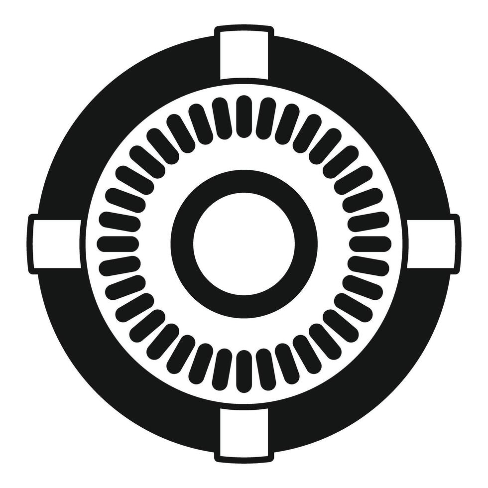 Circular saw blade rotating at high speed for cutting wood vector