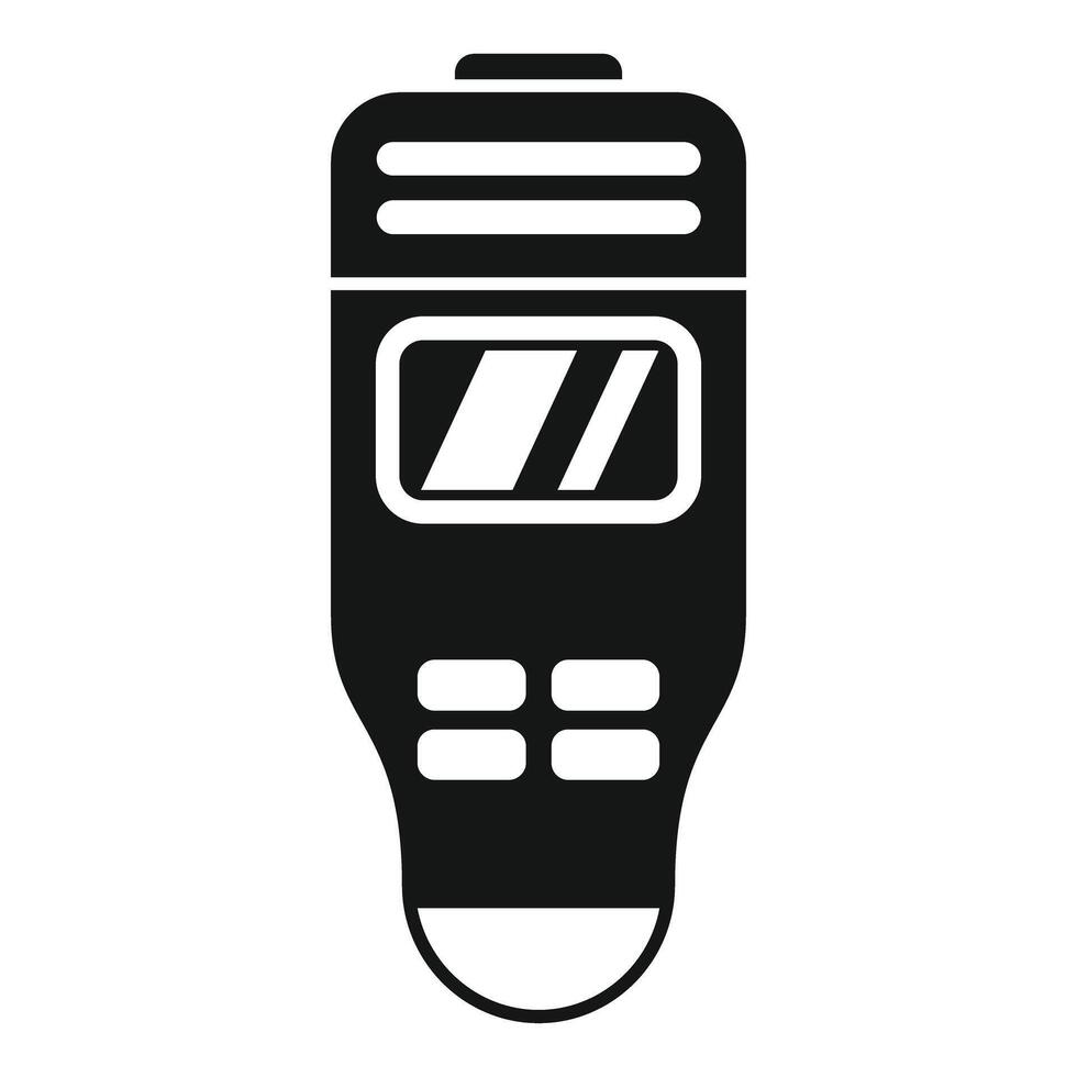 Digital thermometer showing high temperature icon vector