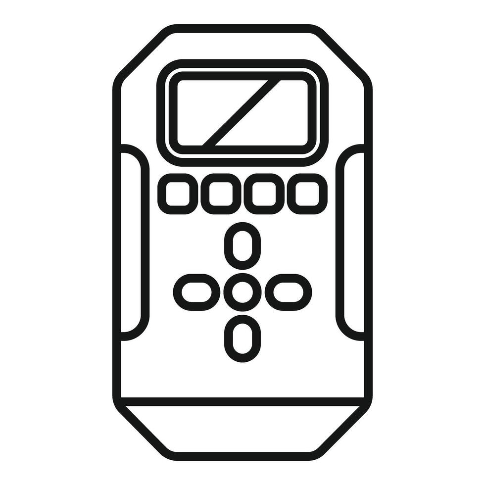 Remote control device with display for smart home automation system vector