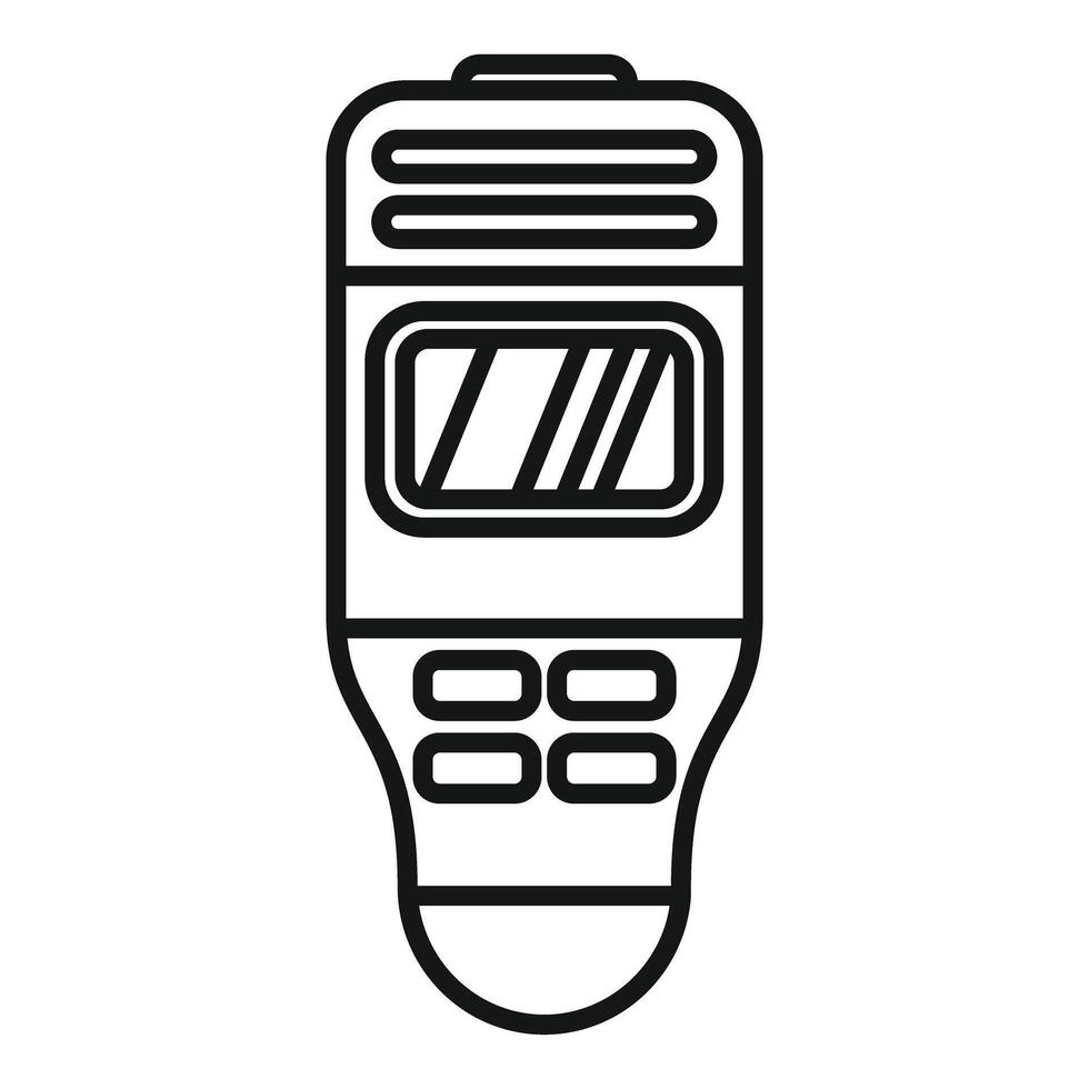 Voice recorder device recording audio with buttons and screen vector