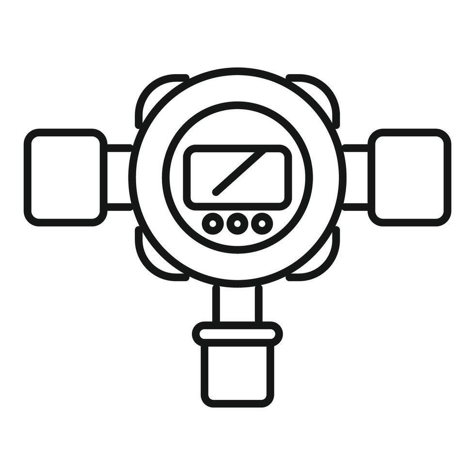 Water meter counter showing consumption volume and measuring water use vector