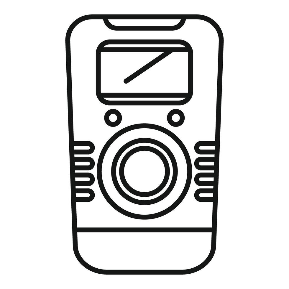 Digital voice recorder showing recording process icon vector