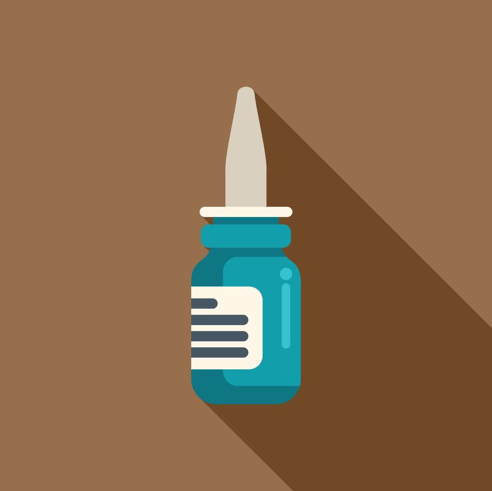Nasal spray medication relieving sinus symptoms icon vector