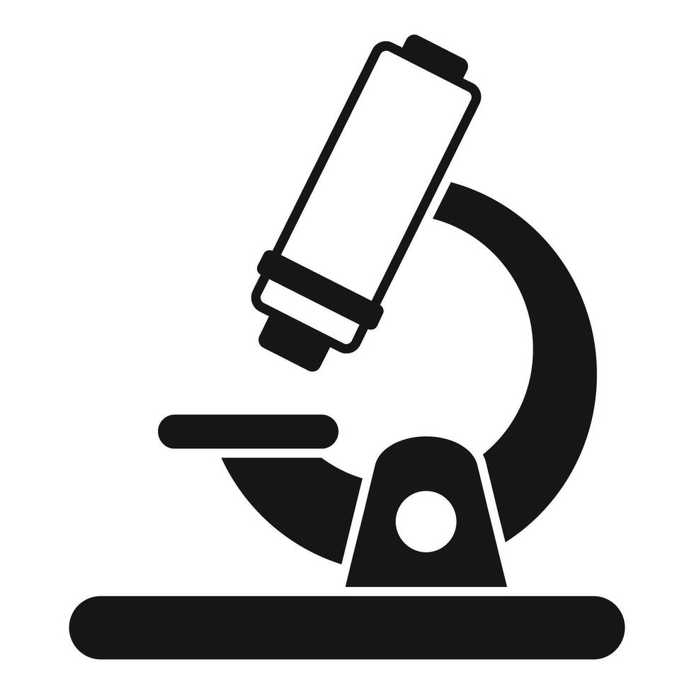 Laboratory microscope is analyzing a sample in the lab vector