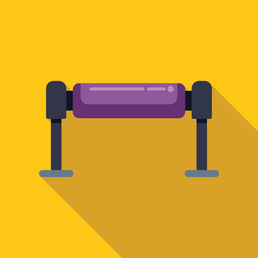 Purple roadblock closing access to a restricted area vector