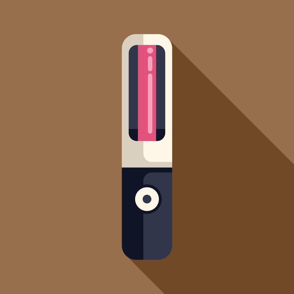 Electronic cigarette device with battery indicator light flat icon vector
