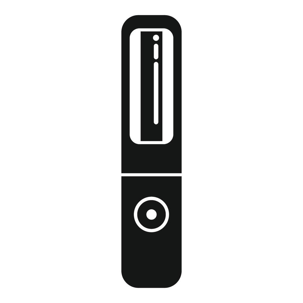 Electronic cigarette with cartridge showing heating coil icon vector